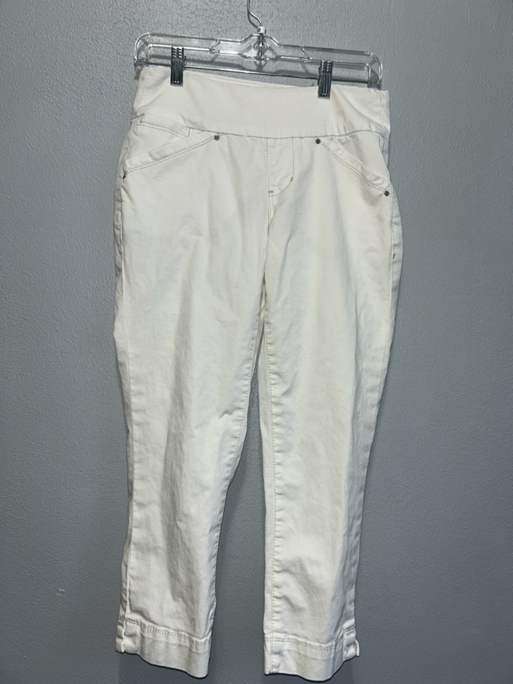 Jag Jeans White pull on Capri Straight-Leg Pants Size 2